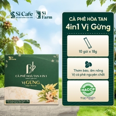Cà Phê Hòa Tan 4in1 Vị Gừng - 10 gói/Hộp x 18g