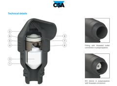 Van xả khí tự động 3 chức năng chống búa chống nước CSA