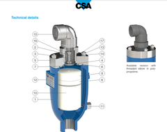 Van xả khí chống sập kết hợp cho nhà cao tầng và trạm bơm CSA
