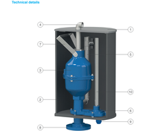 Van xả khí thải cho lắp đặt ngầm CSA model SCF-U