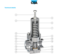 Van giảm áp-ổn định bằng thép không gỉ CSA