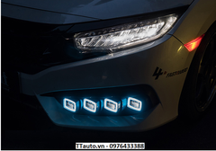 Cụm đèn LED gầm trước kiểu Bugatti Veyron cho Civic 2016-2018