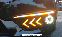 LED gầm trước kiểu máy bay có viền mí cho Civic 2016-2018
