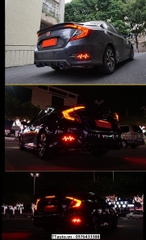 Cụm đèn led gầm trước sau kiểu tia chớp cho Civic 2016-2018 (Mẫu 1)
