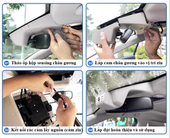 Camera hành trình thay thế ốp chân gương cho Honda CRV 2024 – 2025