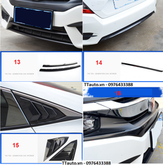Tổng hợp các chi tiết Carbon ngoại thất Civic 2016-2020