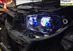 ĐỘ ĐÈN BMW X10 CỰC SÁNG VỚI 4 BI LASER