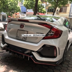 Độ ống xả kiểu Type R 3 lon pô ở giữa cho Civic 1.8 (pô thật)