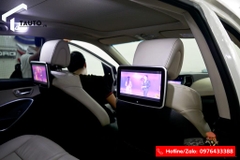 Gắn màn hình gối đầu Android Hyundai Santafe 2019