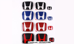 Bộ logo Honda chữ trắng nền đỏ