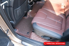 Lót sàn da full cốp cho Hyundai Santafe 2019