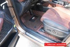 Lót sàn da full cốp cho Hyundai Santafe 2019