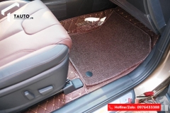 Lót sàn da full cốp cho Hyundai Santafe 2019