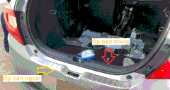 Ốp chống xước cốp cho Honda Brio