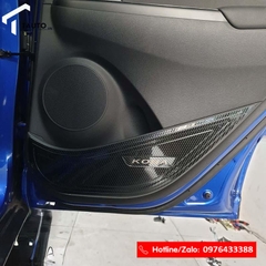 Ốp chống xước Tapli, Táp li cửa Hyundai Kona vân Carbon