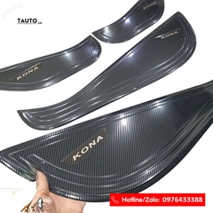 Ốp chống xước Tapli, Táp li cửa Hyundai Kona vân Carbon