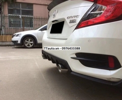Lip chia pô kiểu 2 ống xả và 4 ống xả cho Civic (Pô giả loại mới)