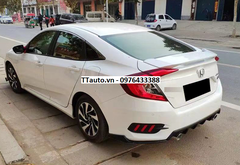 Lip chia pô kiểu 2 ống xả và 4 ống xả cho Civic (Pô giả loại mới)