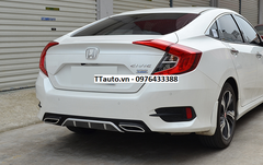 Lip pô kiểu Mercedes cho Civic 2016-2021 (pô giả)