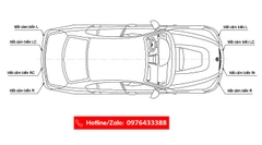 CẢM BIẾN QUANH XE PARKING S81 | 8 MẮT CHO DVD ANDROID