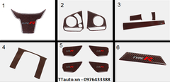 Ốp sợi carbon nội thất kiểu Civic Type R