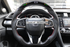 Vô lăng carbon tích hợp đồng hồ vòng tua LED cho Civic 2016-2021