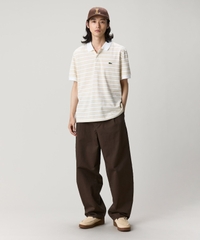 Áo polo LACOSTE vải piqué kẻ ngang - 3 màu