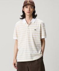Áo polo LACOSTE vải piqué kẻ ngang - 3 màu
