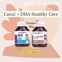 Combo DHA Healthy Care, Canxi Healthy Care Cho Bé Từ 4 Tháng Tuổi