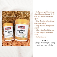 Collagen Glow Swisse Viên Uống Đẹp Da,Căng Bóng Da, Chống Lão Hoá Da 60 Viên/ 120 Viên