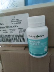 Bổ Não Ginkgo Biloba Healthy Care 2000mg 100 Viên- Giảm đau đầu, mất ngủ