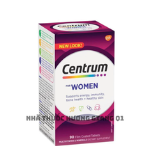 Vitamin tổng hợp Centrum Women 90 Viên- Vitamin dành cho phụ nữ dưới 50 tuổi
