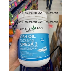Viên Uống Dầu Cá Fish Oil Healthy Care Omega 3 1000mg 400 Viên Của Úc