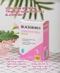 Viên uống hỗ trợ tăng khả năng thụ thai cho nữ Blackmores Conceive Well™ Gold của Úc 56 viên