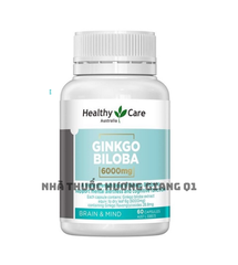 Viên uống bổ não - Healthy Care Ginkgo Biloba 6000mg - 60 viên/hộp
