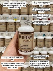 VIÊN HỖ TRỢ TRỊ TÓC BẠC SỚM ANTI GRAY HAIR 7050, HỘP 60 VIÊN