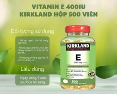 Viên Uống Vitamin E Kirkland Signature Vitamin E 400 IU 500 Viên