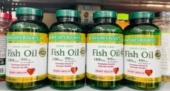 Dầu Cá Omega 3 Nature's Bounty Fish Oil 1400mg 130 viên không mùi- Bổ tim mạch, mắt, khớp