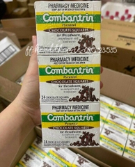 Kẹo tẩy giun vị socola Combantrin Chocolate Squares của Úc 24 miếng