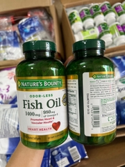 Dầu Cá Omega 3 Nature's Bounty Fish Oil 1400mg 130 viên không mùi- Bổ tim mạch, mắt, khớp