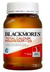 Viên uống Canxi Magie D3 Blackmores Total Calcium Magnesium + D3 của Úc 200 viên