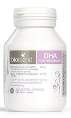 Viên uống bổ sung DHA cho bà bầu Bio Island DHA For Pregnancy của Úc 60 viên