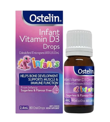 Vitamin D3 dạng giọt cho trẻ sơ sinh Ostelin Infant Vitamin D3 Drops của Úc 2.4ml
