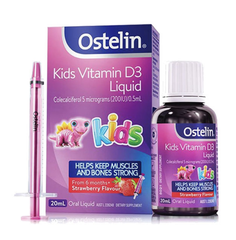 Vitamin D3 dạng nước cho bé từ 6 tháng tuổi Ostelin Kids Vitamin D3 Liquid của Úc 20ml