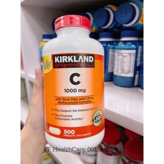Combo Vitamin C Kirkland 500mg- Vitamin C Kirkland 1000mg 500 Viên Chính Hãng Mỹ