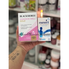 Combo Menevit + Hàu Úc Oyster Plus + Bổ Trứng Blackmores Conceive Well Gold-Tăng thụ thai 3 món