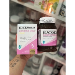 Combo Tinh Dầu Hoa Anh Thảo Blackmores 190 Viên và Bổ Trứng Blackmores Conceive Well Gold 56 viên