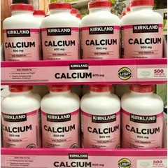 Viên uống Canxi hồng Kirkland Calcium 600mg Vitamin D3 500viên- Bổ sung Canxi, ngừa loãng xương