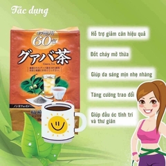 Trà ổi Nhật Orihiro Nhật Bản túi 60 gói hỗ trợ giảm mỡ thừa