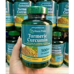 Viên Uống Tinh Chất Nghệ Vàng Puritan's Pride Turmeric Curcumin 500mg 180 viên của Mỹ- giảm đau dạ dày